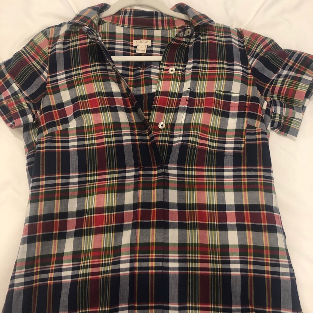 Plaid Jcrew Summer Work Dress